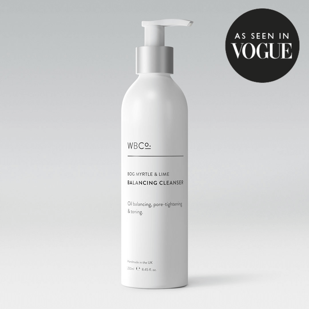 Bog Myrtle & lime cleanser - oil balancing and toning. Also as seen in vogue