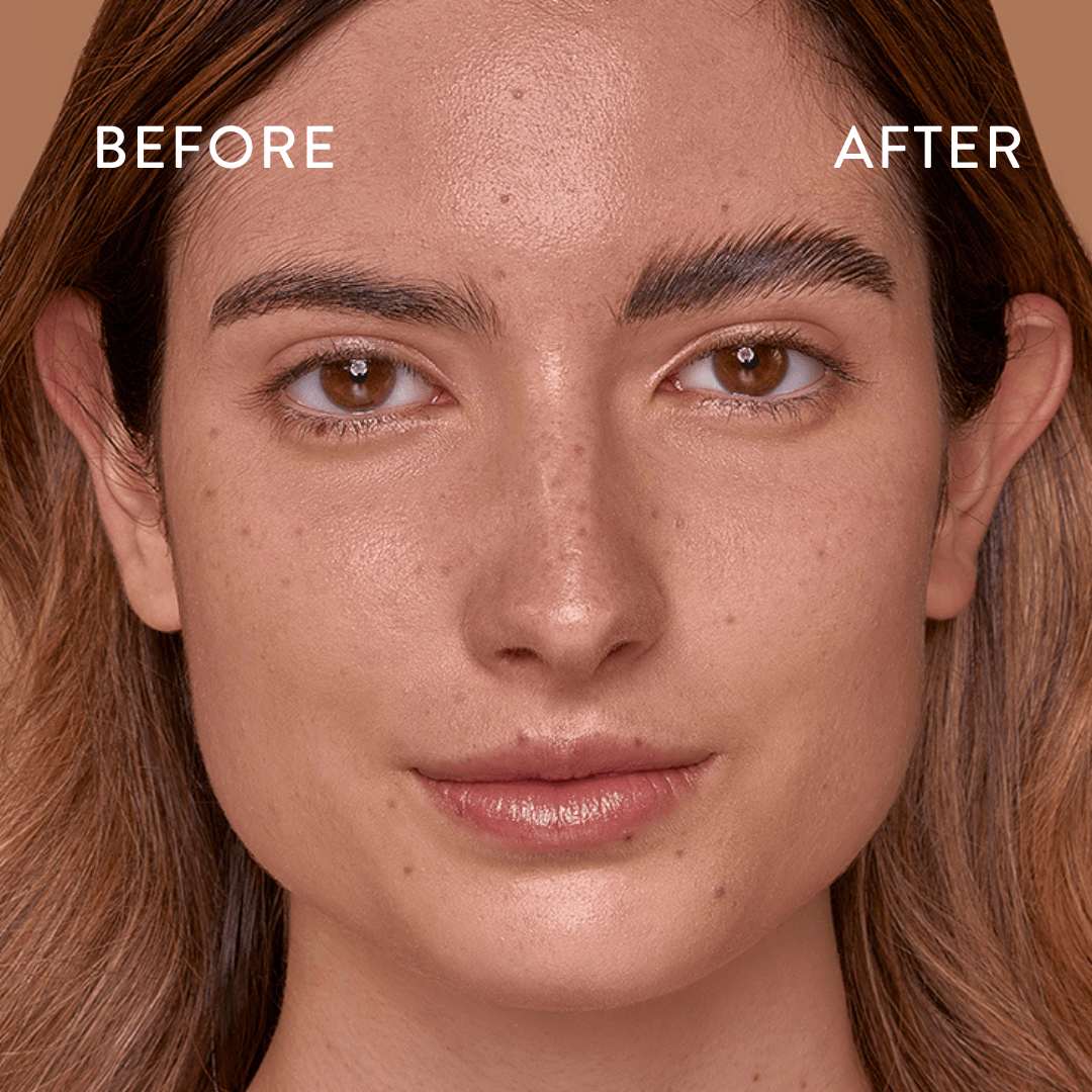 Before and after brow pen in roots WBCo