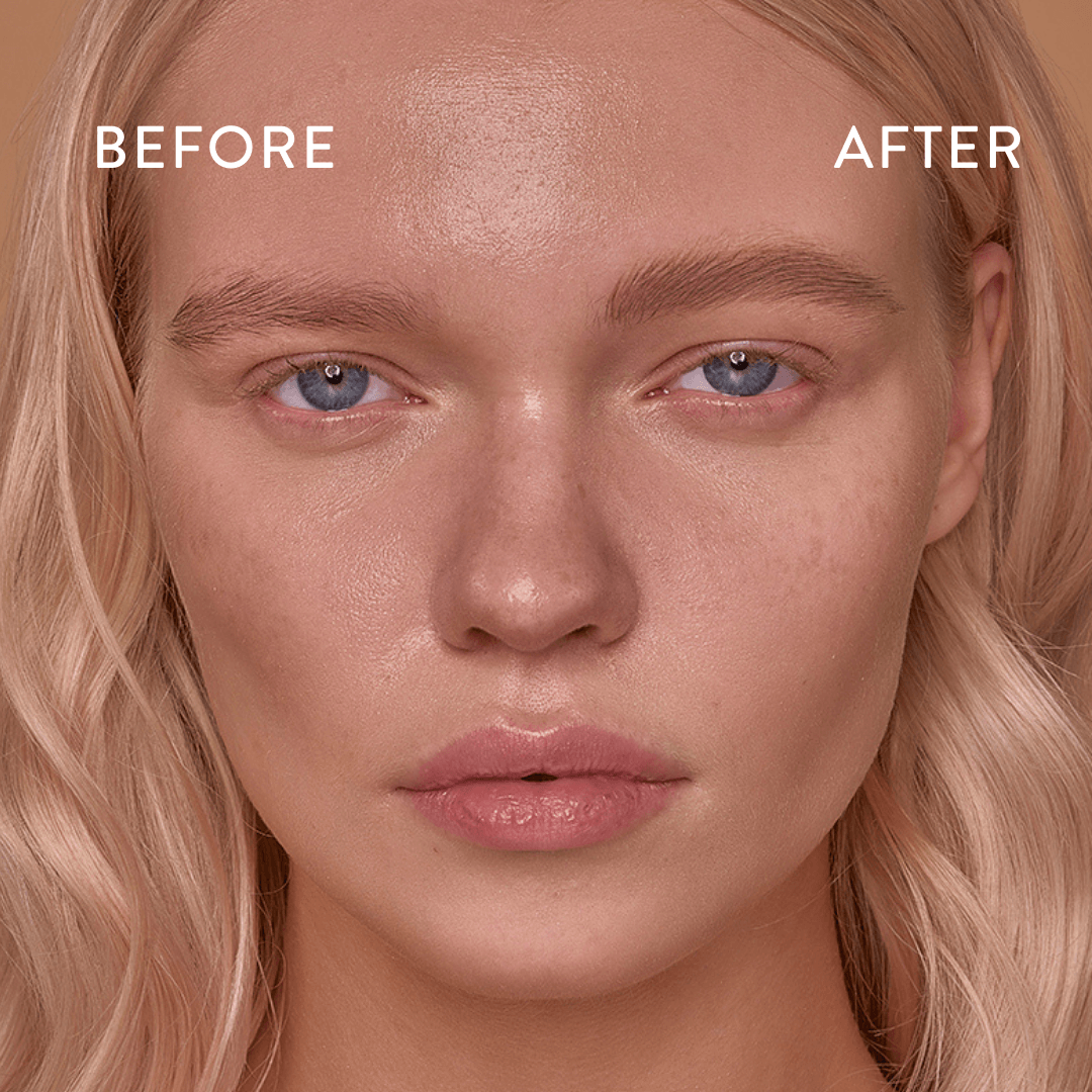 Before and after eyebrows sand shade on face