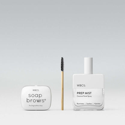 WBCo The original Soap Brows, Brow spoolie, Coconut face spray mist spray, hydrating the face and styling the brows. 