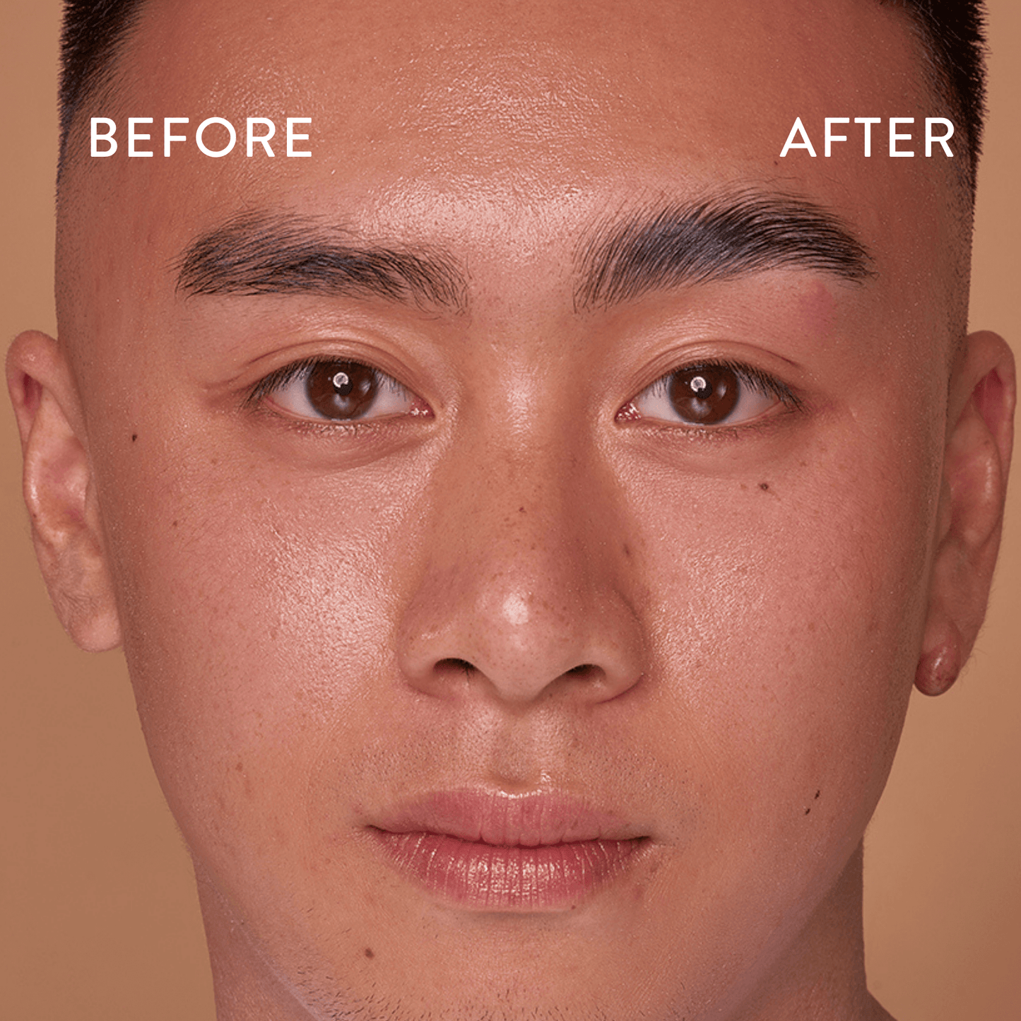 Soap Brows essentials before and after face man