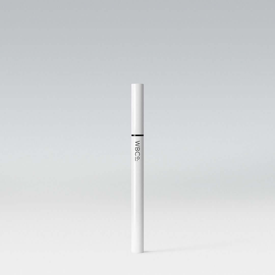 A white eyebrow pencil labeled 'BROW PEN' on a light background.